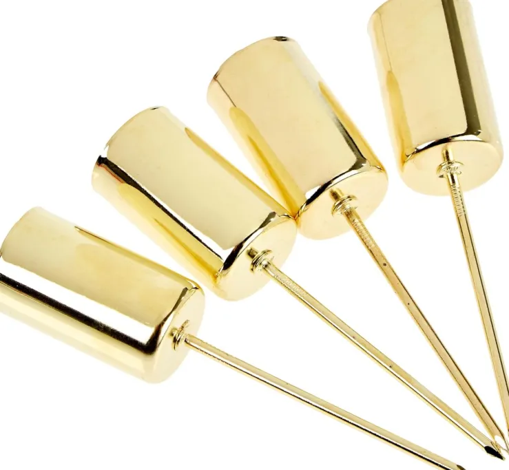 Stabkerzenhalter für Adventskranz und Gesteck 4 Stück 23mm | 10860 - Gold
