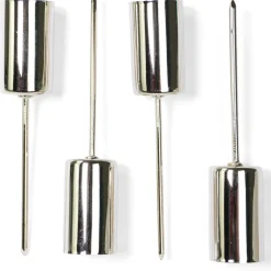 Stabkerzenhalter für Adventskranz und Gesteck 4 Stück 23mm 10861 - Silber