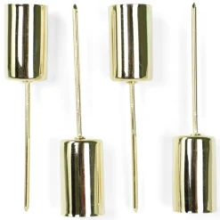 Stabkerzenhalter für Adventskranz und Gesteck 4 Stück 23mm | 10860 - Gold