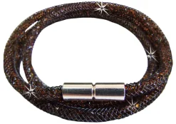 Stardust Armband dreireihig Dunkelbraun
