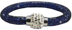 Stardust Armband einreihig mit Glitzerkristallen Blau