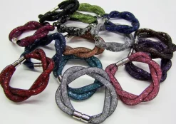 Stardust Armband zweireihig gedreht Blau