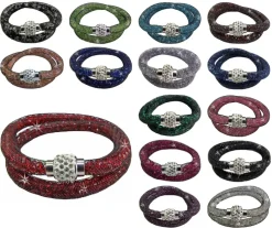 Stardust Armband zweireihig Weiß
