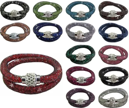 Stardust Armband zweireihig Weiß