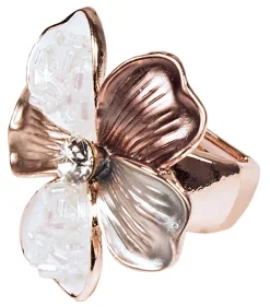 Statementring in verschiedenen Varianten - Blume mit Strass