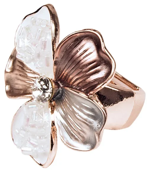 Statementring in verschiedenen Varianten - Blume mit Strass