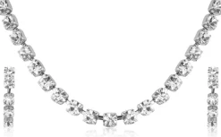 Strass Schmuckset Marlene - Kette und Ohrringe mit Kristallen von Swarovski®