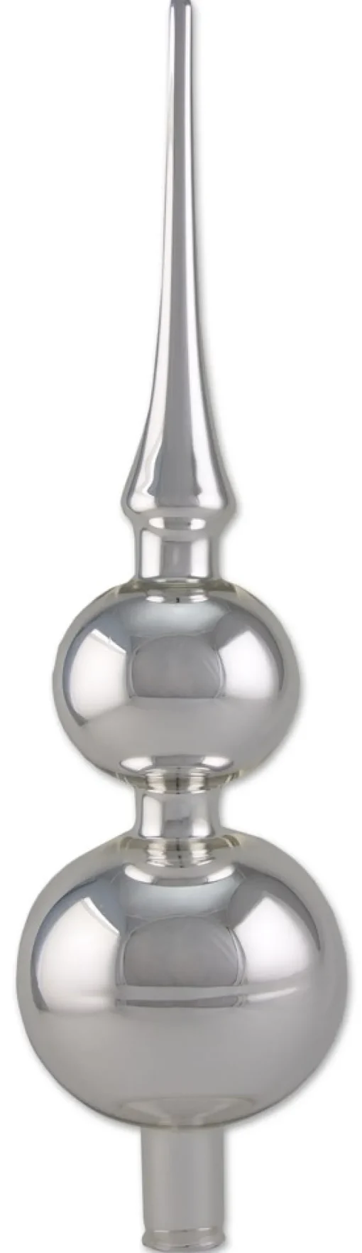 Thüringer Glasdesign Weihnachtsbaum Doppelspitze 31 cm - Silber - A036-0000-999