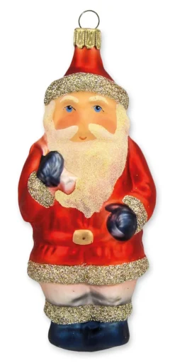 Thüringer Glasdesign Weihnachtsmann mit Sack 10cm - A061-2524-9020
