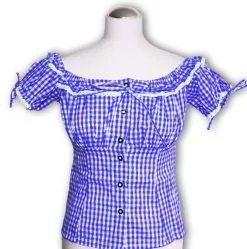 Trachten Bluse Liesl Blau