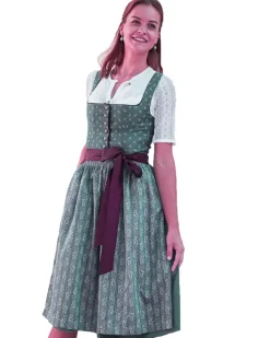 Trachten Deiser Damen Dirndl "Beatrice" Traditionell | Grün - 70cm