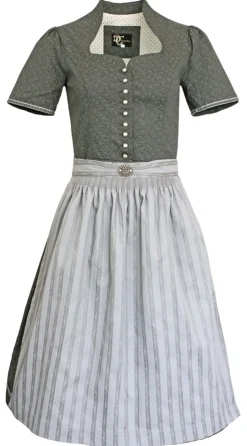 Trachten Deiser Damen Dirndl Nina D822020 - Anthrazit Grau 65cm