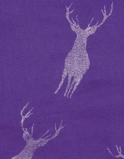 Trachten Halstuch Schal Uni mit Glitter Hirsch - Lila