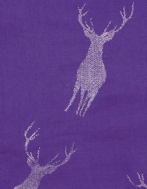 Trachten Halstuch Schal Uni mit Glitter Hirsch - Lila