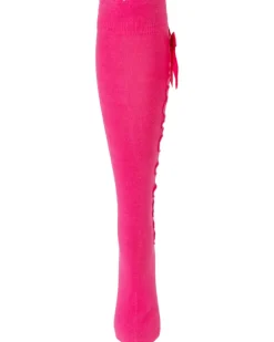 Trachten Kniestrümpfe mit Schleife für Damen | Pink