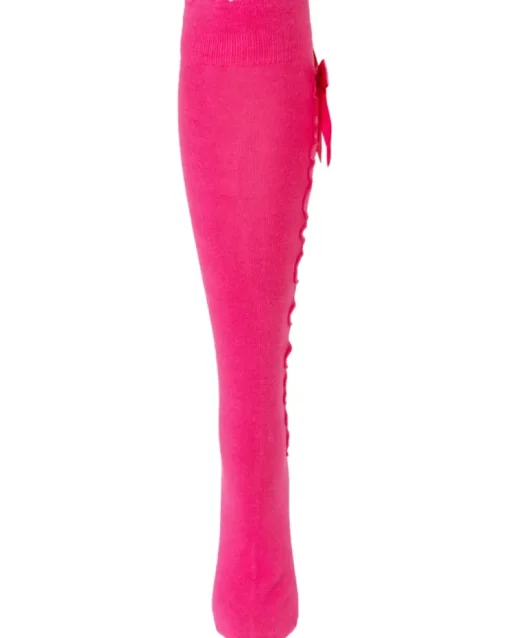 Trachten Kniestrümpfe mit Schleife für Damen | Pink