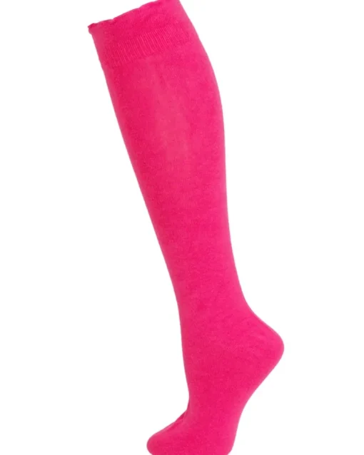 Trachten Kniestrümpfe mit Schleife für Damen | Pink