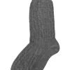 Trachten Shopper Socken mit Zopfmuster - Trachtenstrümpfe | Dunkelgrau