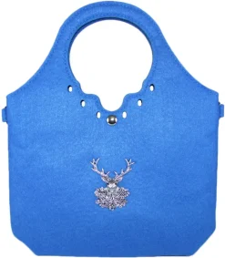 Trachtentasche kleiner Shopper mit Hirsch Blau