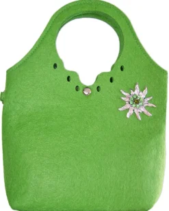 Trachtentasche kleiner Shopper mit Edelweiß Grün