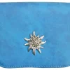 Trachtentasche mit Edelweiß Applikation Blau