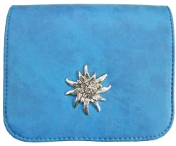 Trachtentasche mit Edelweiß Applikation Blau