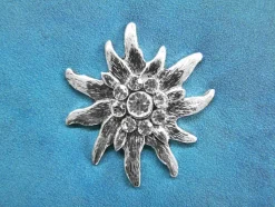 Trachtentasche mit Edelweiß Applikation Blau