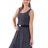 Turi Damen Trachtenkleid "Kati" mit Blümchenmuster | Marine Blau