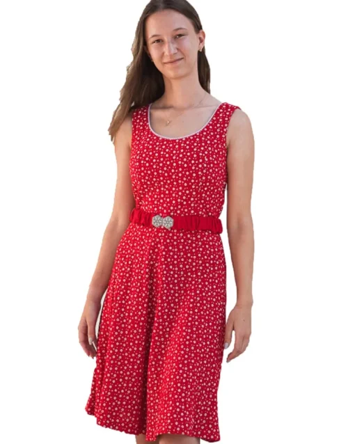 Turi Damen Trachtenkleid "Kati" mit Blümchenmuster | Rot