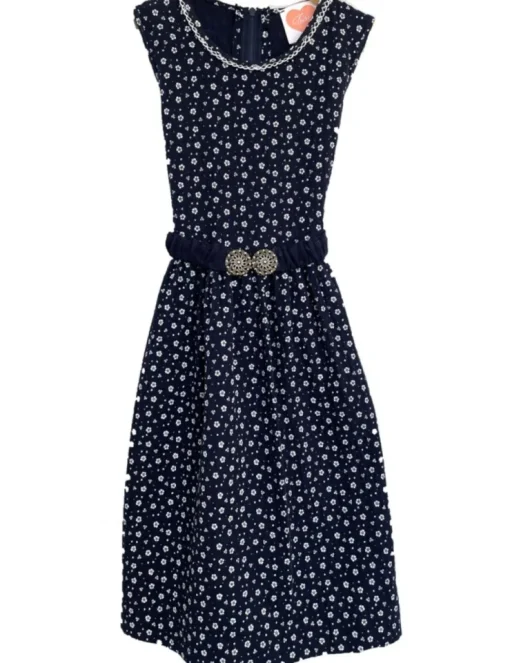 Turi Kinder Trachtenkleid "Kati" mit Blümchenmuster | Blau