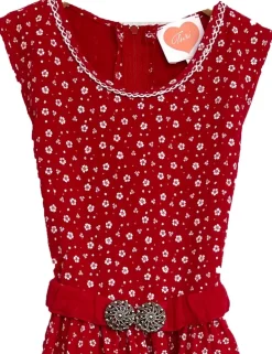 Turi Kinder Trachtenkleid "Kati" mit Blümchenmuster | Rot