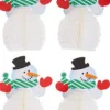 Wabenball Schneemann 4Stk./15cm