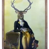 Wandbild Sir Hirsch - 60 x 80 cm