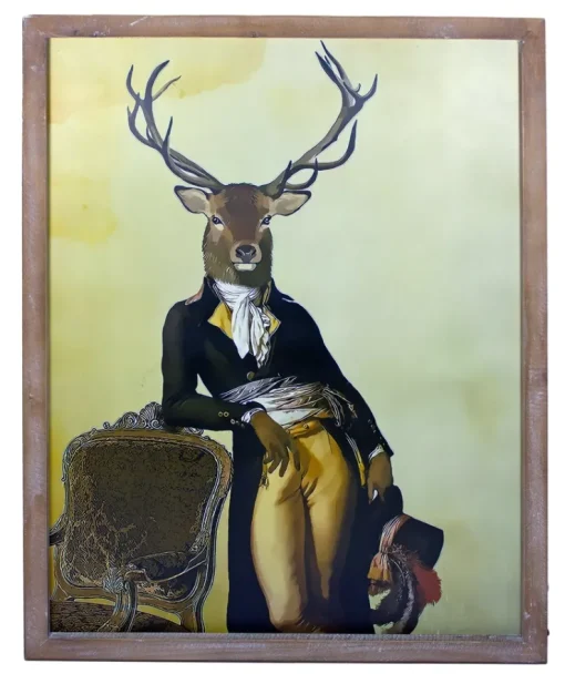 Wandbild Sir Hirsch - 60 x 80 cm