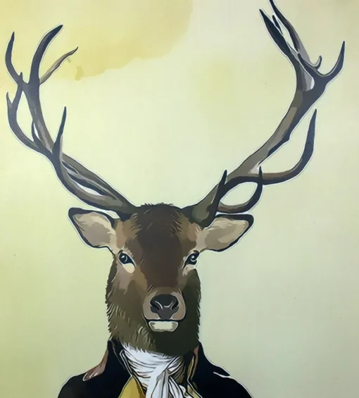 Wandbild Sir Hirsch - 60 x 80 cm