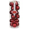 Weihnachtskugeln 4cm/18Stk. Ruby-Red Rot