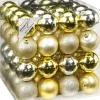 Weihnachtskugeln Gold Kunststoff 6cm/64Stk. bruchsicher Gold Mix