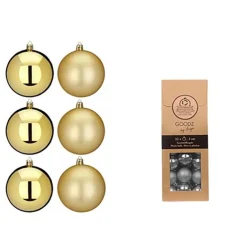 Weihnachtskugeln Gold Kunststoff 3cm/32Stk.
