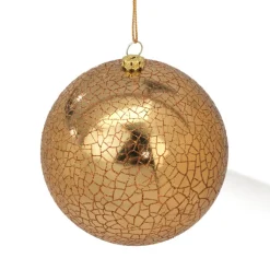 Weihnachtskugeln Krakelee 10cm GOLD