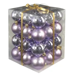 Weihnachtskugeln matt+gl.12 | 8cm LILA