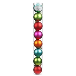 Weihnachtskugeln MilleFiori Kunststoff | 6cm / 8Stk.