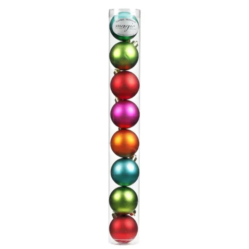 Weihnachtskugeln MilleFiori Kunststoff | 6cm / 8Stk.