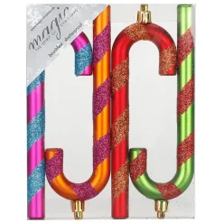 Weihnachtskugeln MilleFiori Kunststoff Zuckerstangen 14 cm/4 Stück von Inge-Glas