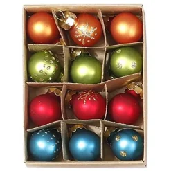 Weihnachtskugeln MilleFiori aus Glas | Ø 2cm / 12Stk.
