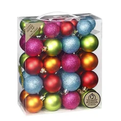 Weihnachtskugeln MilleFiori Kunststoff Ø 4 cm & 5 cm / 44 Stück