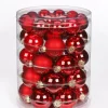 Weihnachtskugeln Rot 4+5+6cm/44Stk.