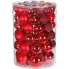 Weihnachtskugeln Rot 4+5+6+7cm/60Stk.