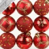 Weihnachtskugeln Rot Kunststoff 6cm/9Stk. bruchsicher
