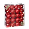 Weihnachtskugeln Rot Kunststoff 4+5cm/44Stk.