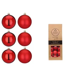 Weihnachtskugeln Rot Kunststoff 3cm/32Stk.